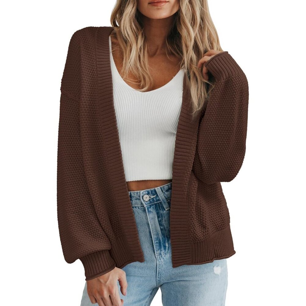 Womens Oversized Cardigan Sweater Lightweight Knit Fall Outwear Large